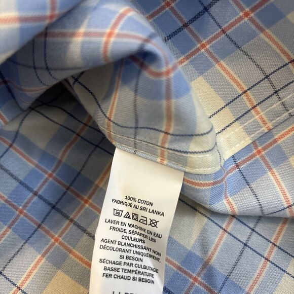 NWT LL Bean XL Wringle Free Cotton Plaid Comfort Oxford Slightly Fitted 513829 - Picture 7 of 7